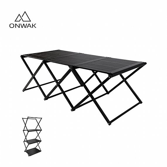 2-1 Folding Camping Table and Shelf