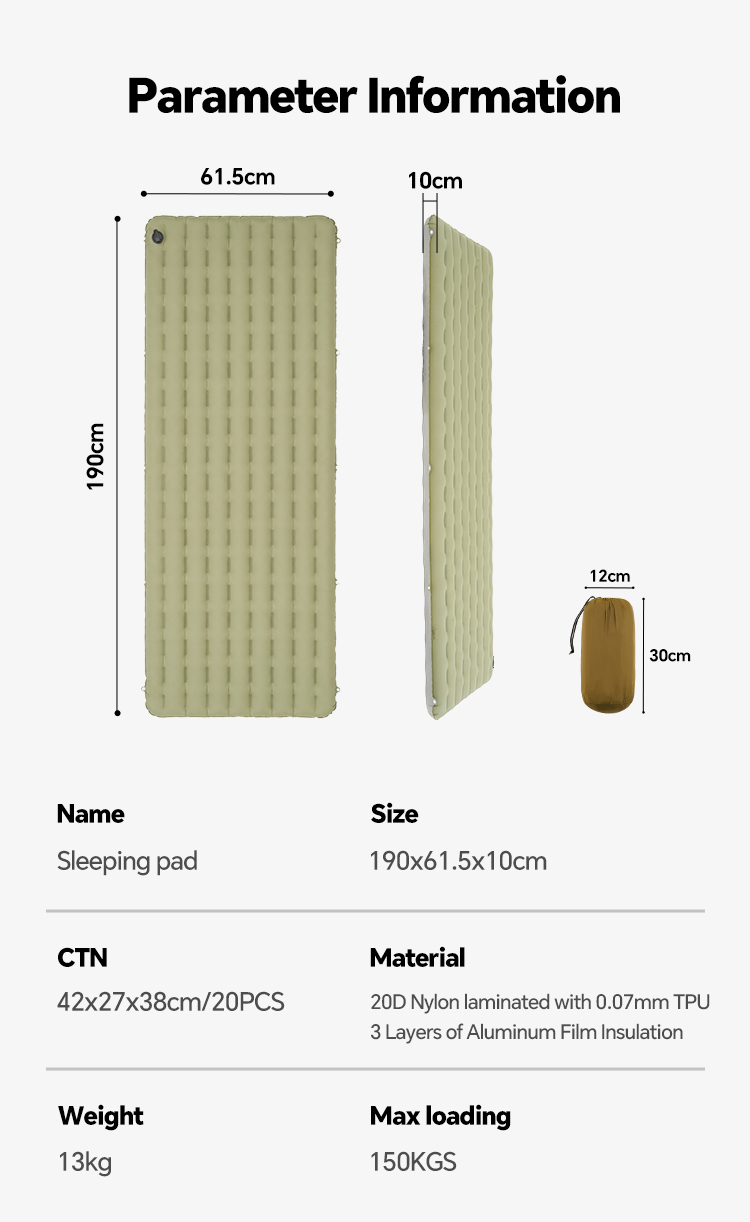 Professional Winter Mountaineering Sleeping Pad R-Value 6.6 Cold-Ground Protection for Alpine Camping