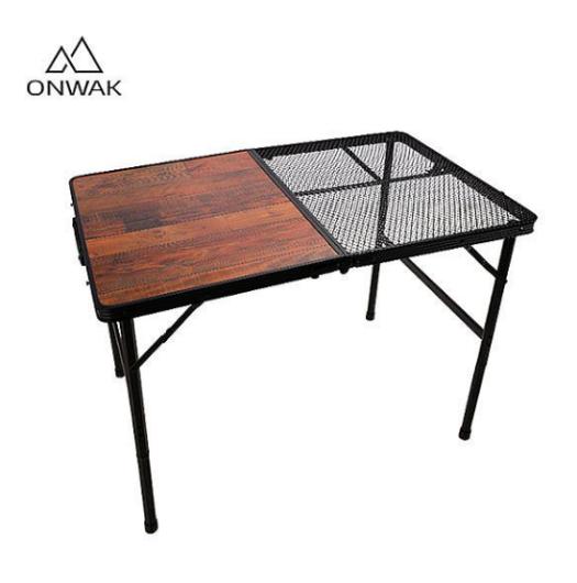 Folding Aluminum Table with Replaceable MDF and Steel Mesh Desktop Folding Aluminum Table with Replaceable MDF and Steel Mesh Desktop