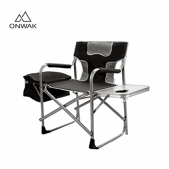 Wholesale folding camping director chairs with side table