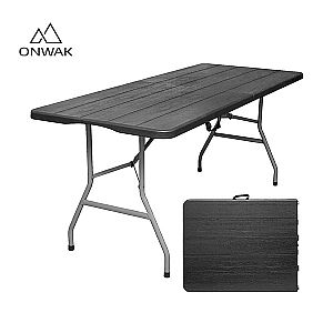 Portable Plastic Black Folding Table